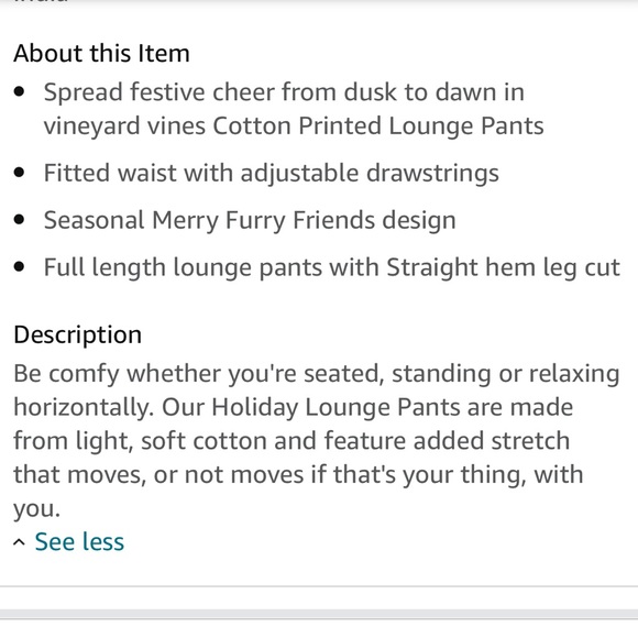 VineyardVines Holiday Lounge Pant - XL - Picture 4 of 6